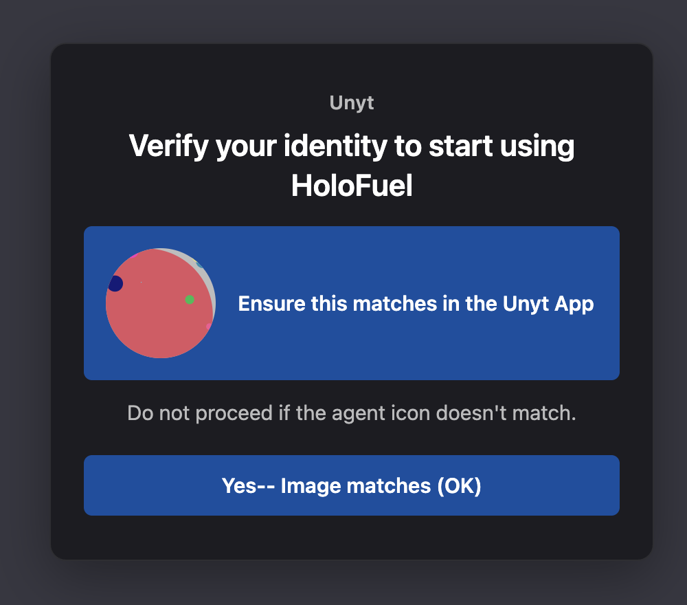 The icon must match the one in your Unyt app.